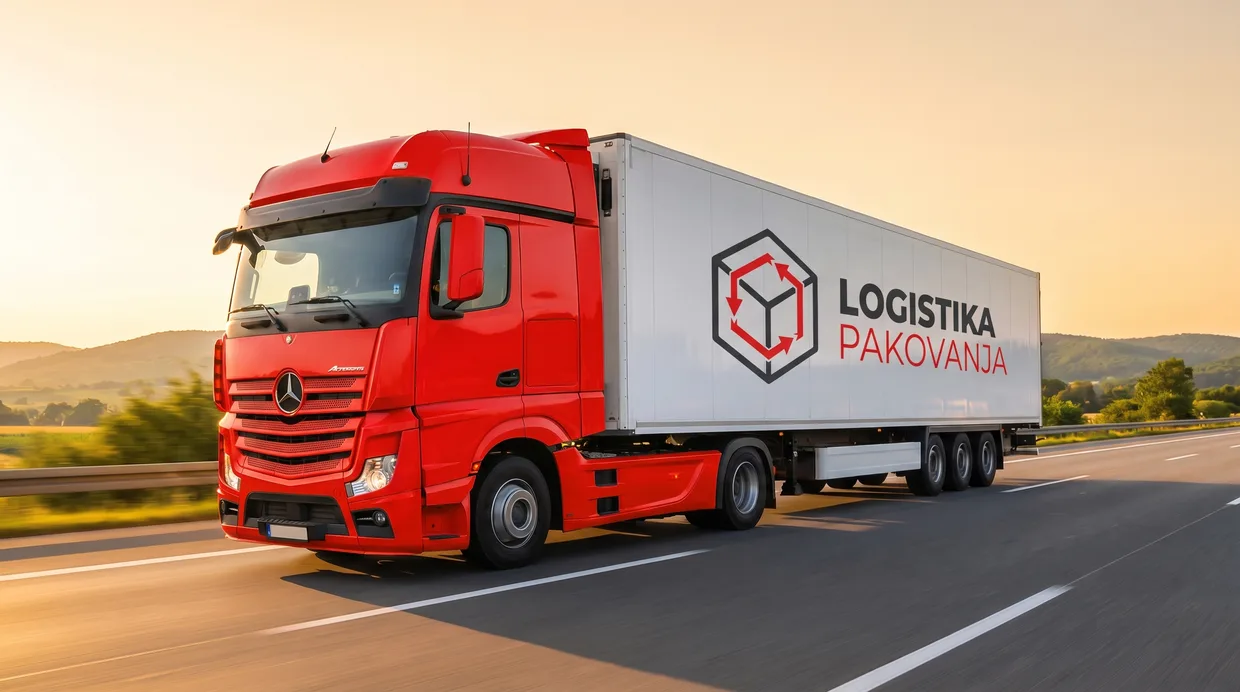 Kamion Logistika pakovanja na autoputu